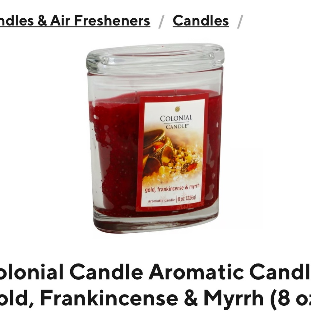 ISO! Colonial Candle Gold, Frankincense and Myrrh